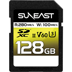 Suneast 128GB ULTIMATE PRO SDXC UHS-II V60 Tarjeta de Memoria