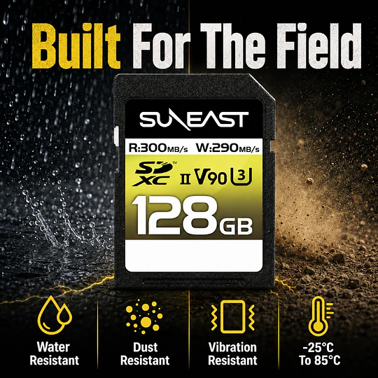 Suneast 128GB ULTIMATE PRO SDXC UHS-II V90 Tarjeta de Memoria - Image 5