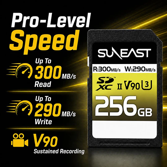 Suneast 256GB ULTIMATE PRO SDXC UHS-II V90 Tarjeta de Memoria - Image 3