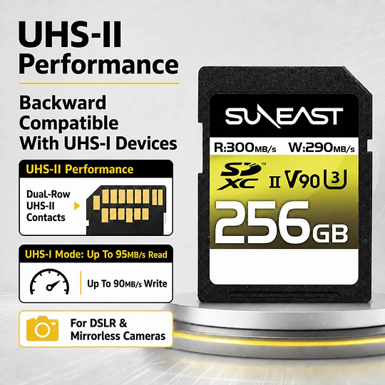 Suneast 256GB ULTIMATE PRO SDXC UHS-II V90 Tarjeta de Memoria - Image 6