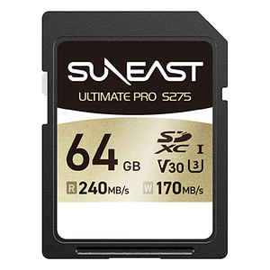 Suneast 64GB ULTIMATE PRO S275 SDXC UHS-I V30 Tarjeta de Memoria