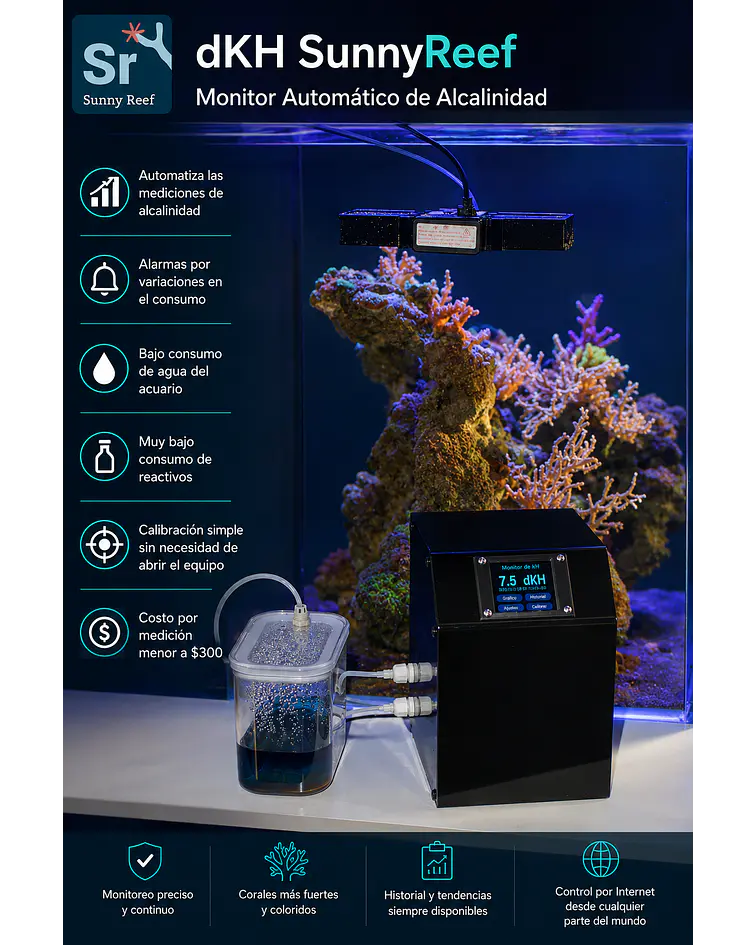 dKH SunnyReef - Monitor Automático de Alcalinidad
