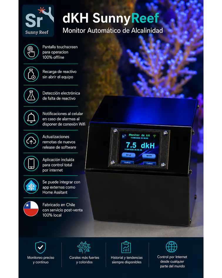 dKH SunnyReef - Monitor Automático de Alcalinidad