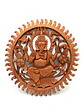 Painel Artesanal em Madeira Suar - Ganesh de 40cm - Thumbnail 1