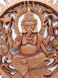 Painel Artesanal em Madeira Suar - Ganesh de 40cm - Thumbnail 3