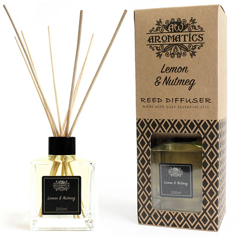 Difusor de Cana com Óleos Essenciais - Aromatics Limão e Noz-moscada (200ml)
