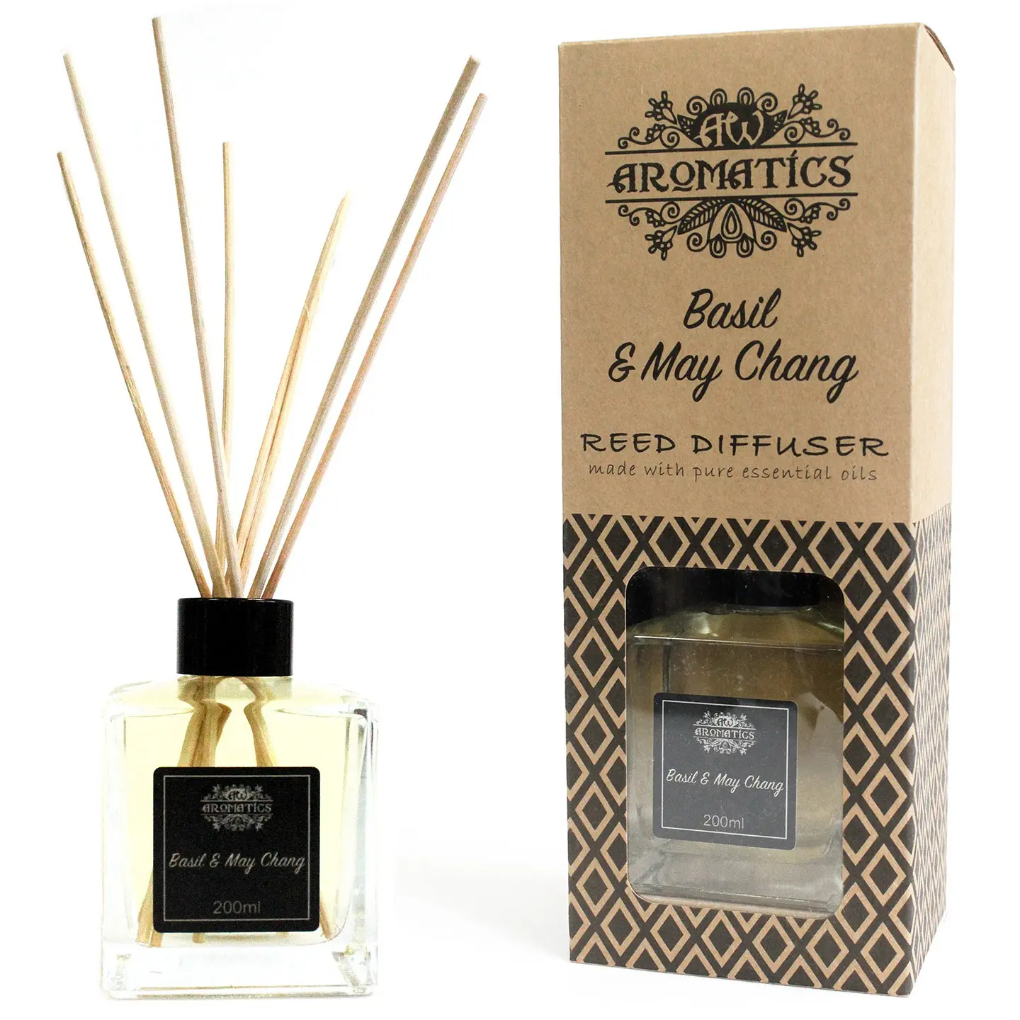Difusor de Cana com Óleos Essenciais - Aromatics Manjericão e Maychang 1