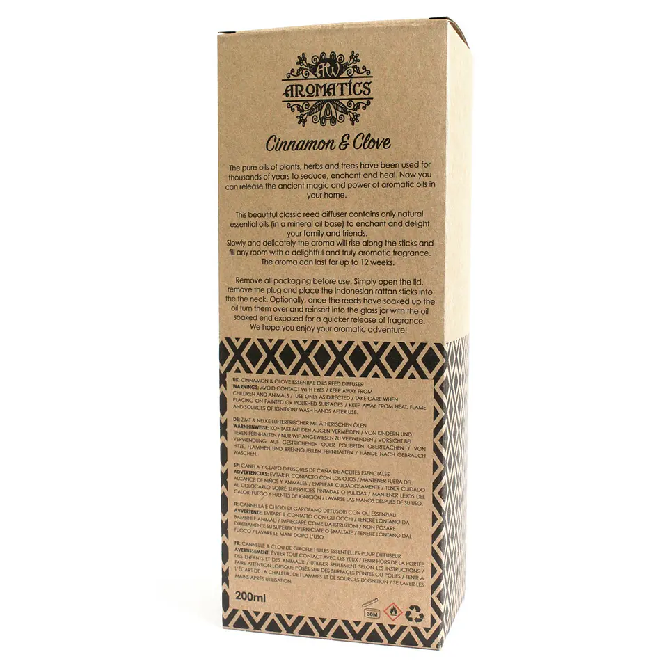 Difusor de Cana com Óleos Essenciais - Aromatics Canela e Cravo 4