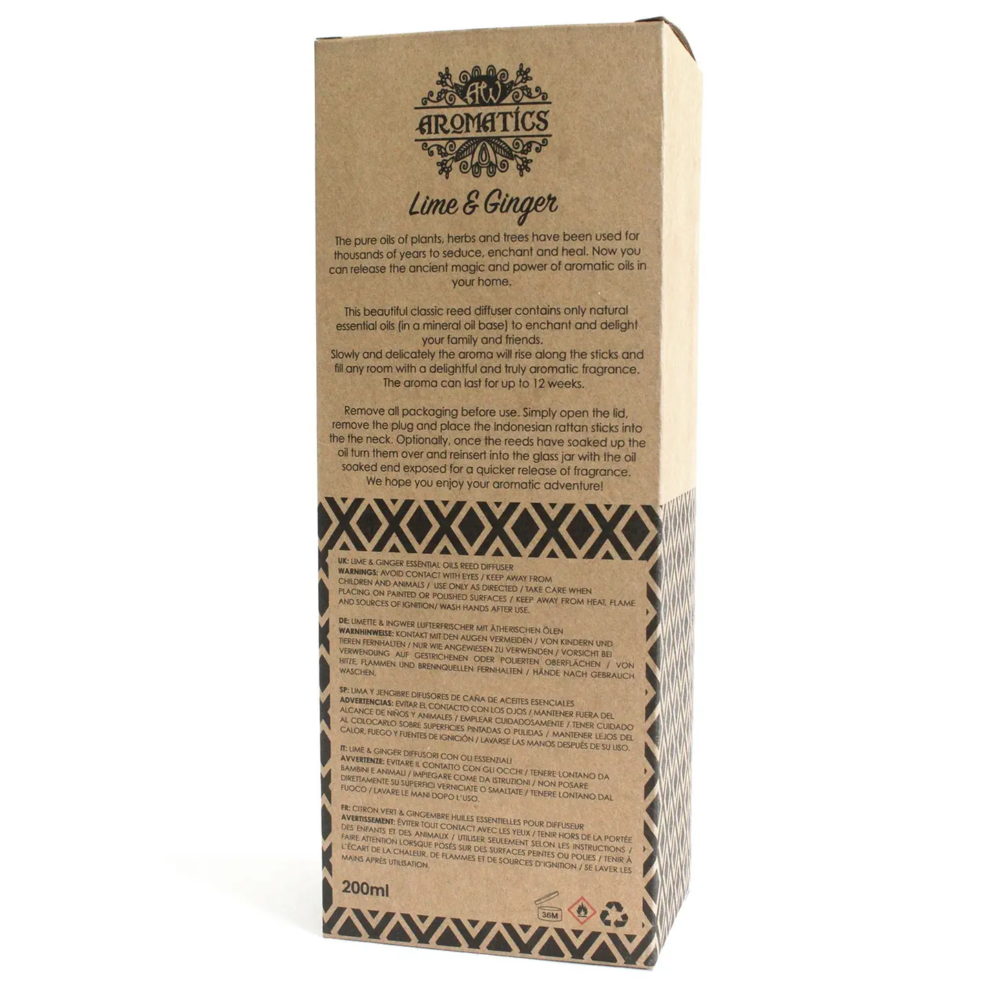 Difusor de Cana com Óleos Essenciais - Aromatics Limão e Gengibre 4