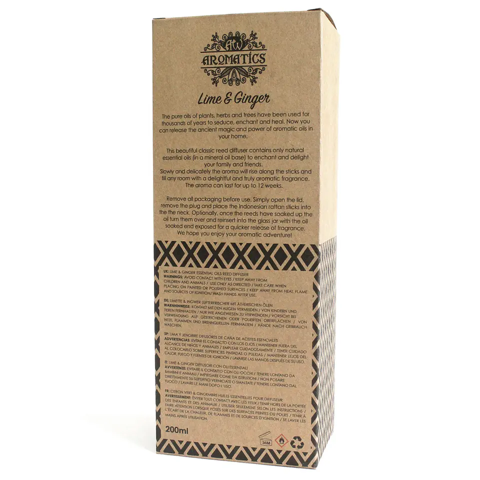 Difusor de Cana com Óleos Essenciais - Aromatics Limão e Gengibre 4