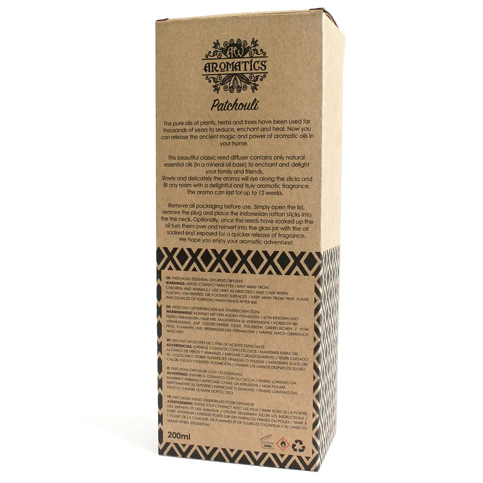 Difusor de Varetas com Óleos Essenciais  - Aromatics Patchouli 4