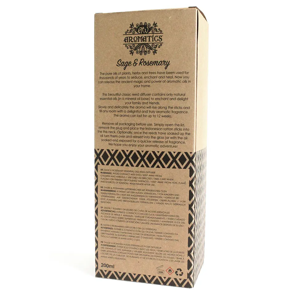 Difusor de Junco com Óleos Essenciais - Aromatics Sálvia e Alecrim 4