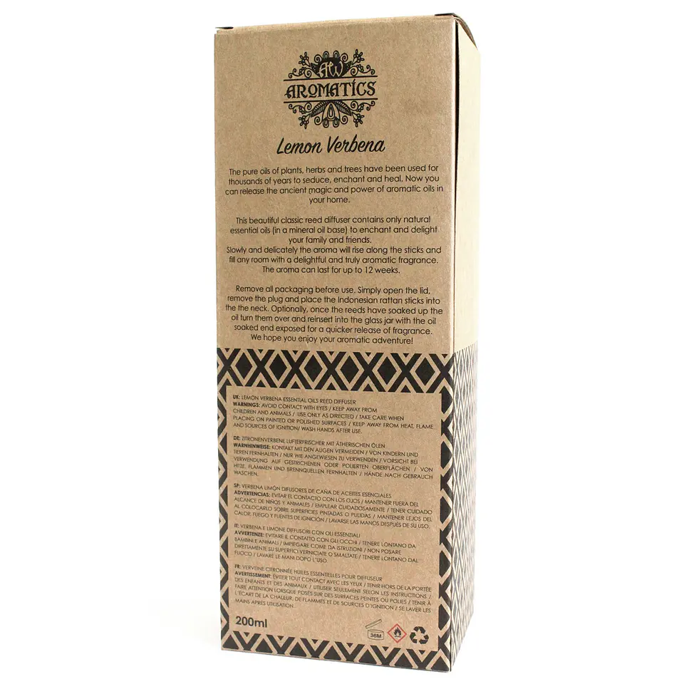 Difusor de Cana com Óleos Essenciais - Aromatics Limão Verbena 4