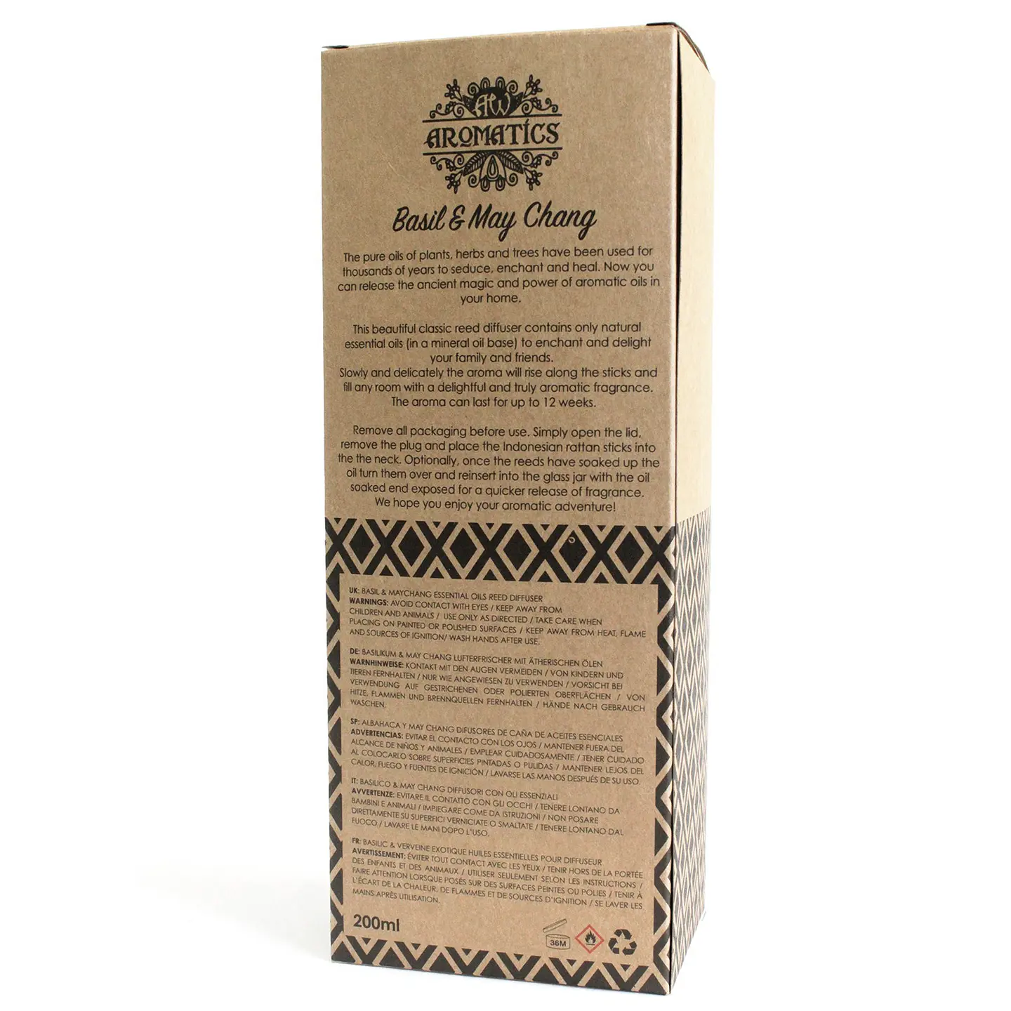 Difusor de Cana com Óleos Essenciais - Aromatics Manjericão e Maychang 4