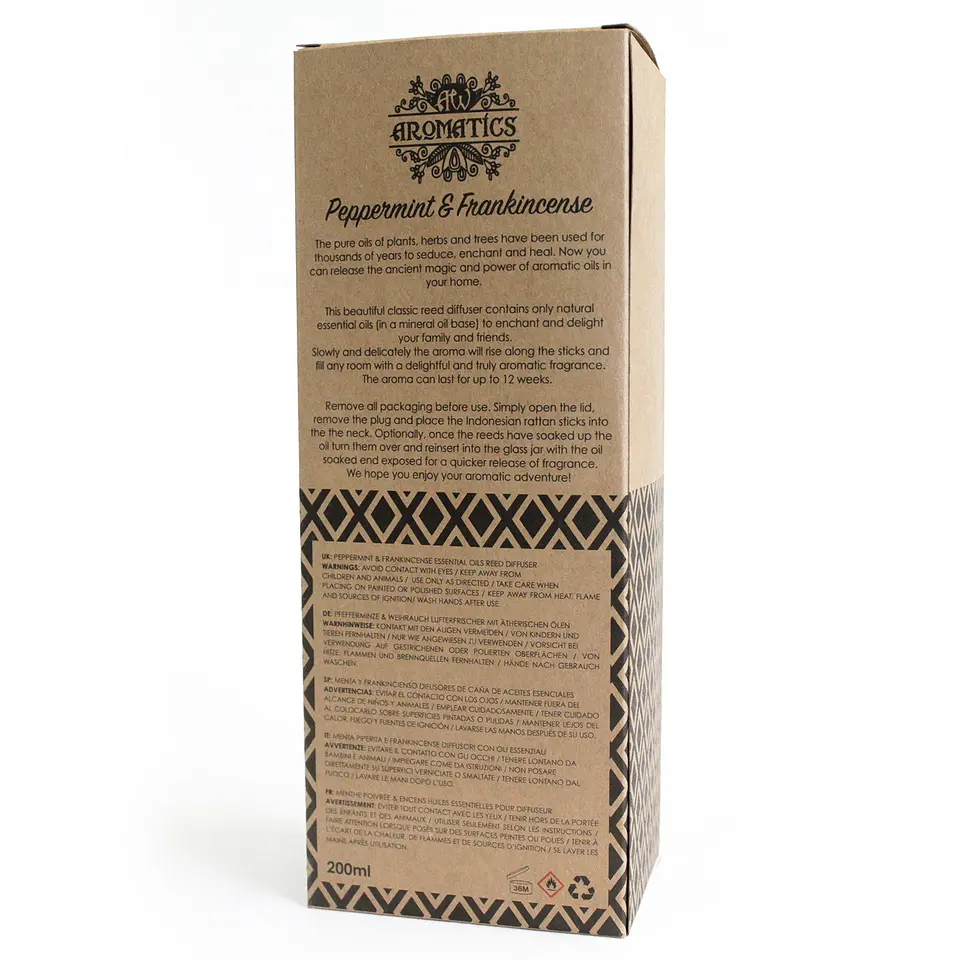 Difusor de Cana com Óleos Essenciais - Aromatics Menta e Incenso 4