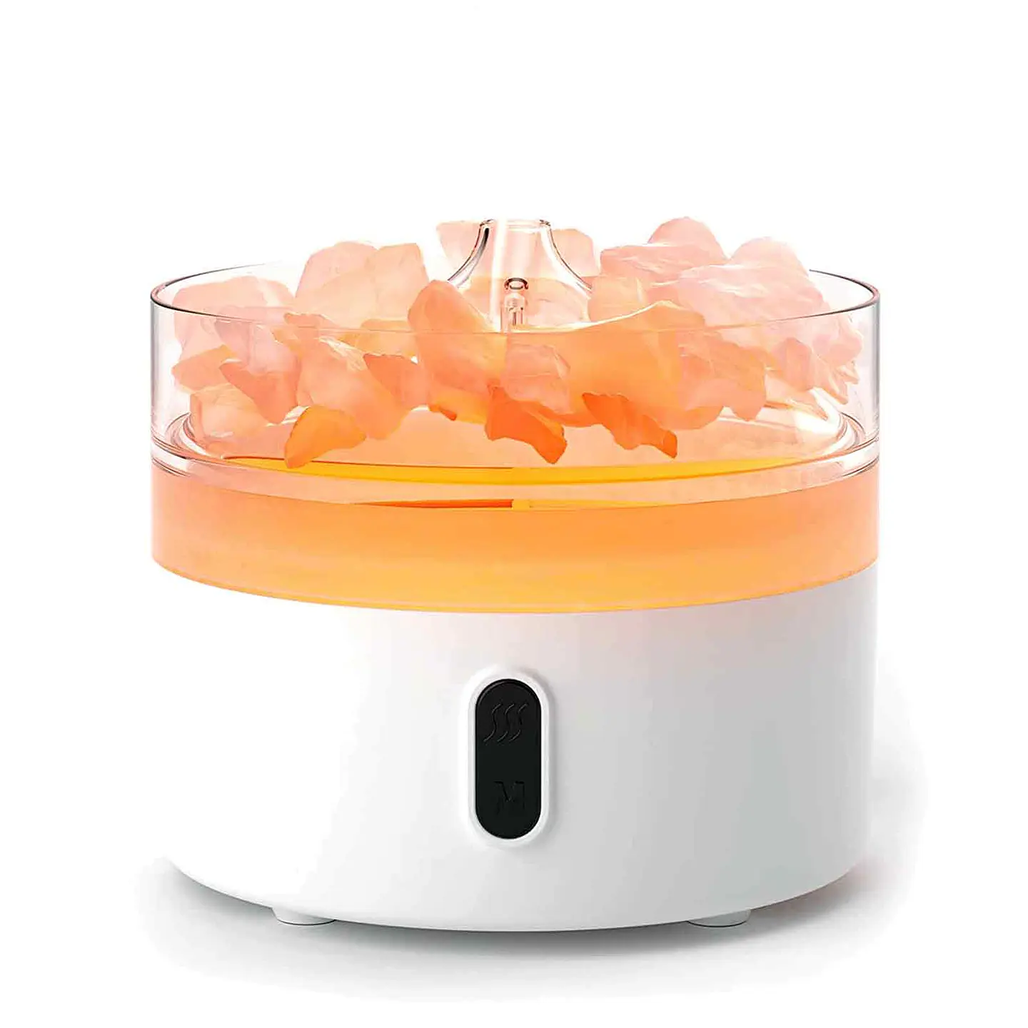 Difusor de Aroma de Sal do Himalaia - Luz Noturna - USB-C - Efeito Chama (Sal incluído) 2