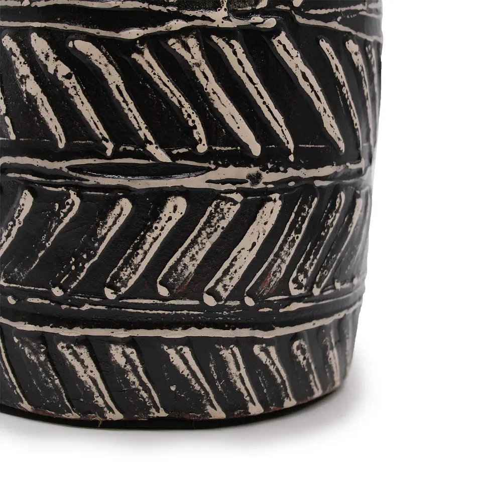 Jarra em Terracota de Cerâmica com Design Grego - Chocolate 3