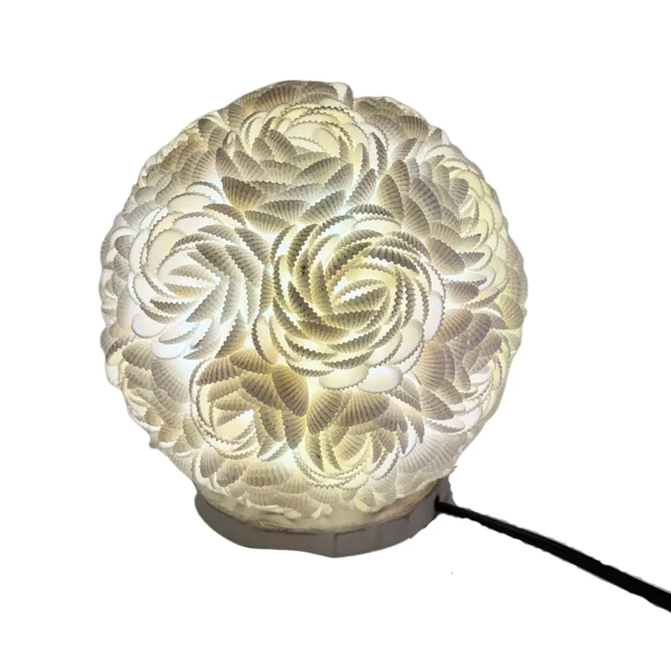 Candeeiro Boho Artesanal com Conchas Marinhas Naturais  - 20cm 3