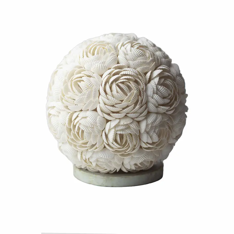 Candeeiro Boho Artesanal com Conchas Marinhas Naturais  - 20cm 4