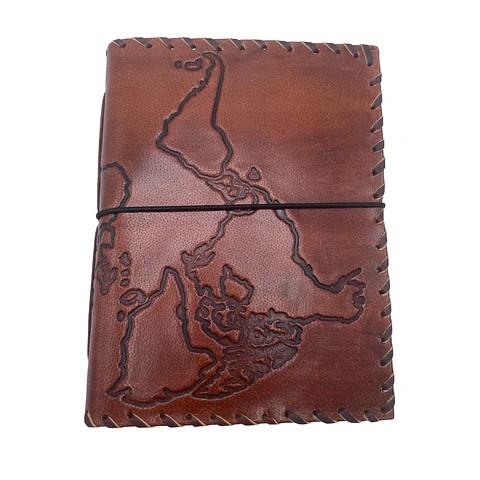 Diário de viagem com elástico - Vintage - 96 páginas - 17x13 cm