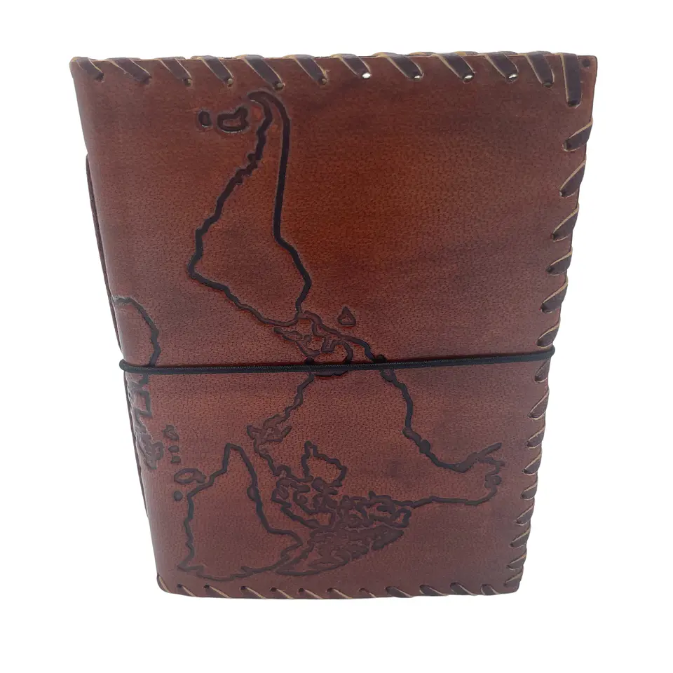 Diário de viagem com elástico - Vintage - 96 páginas - 17x13 cm 2