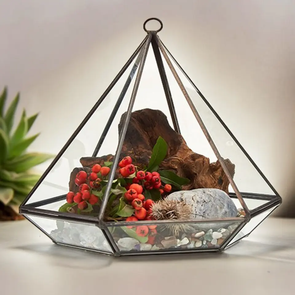 Terrário de Vidro - Diamante Grande 22x20x17 (cm) 1