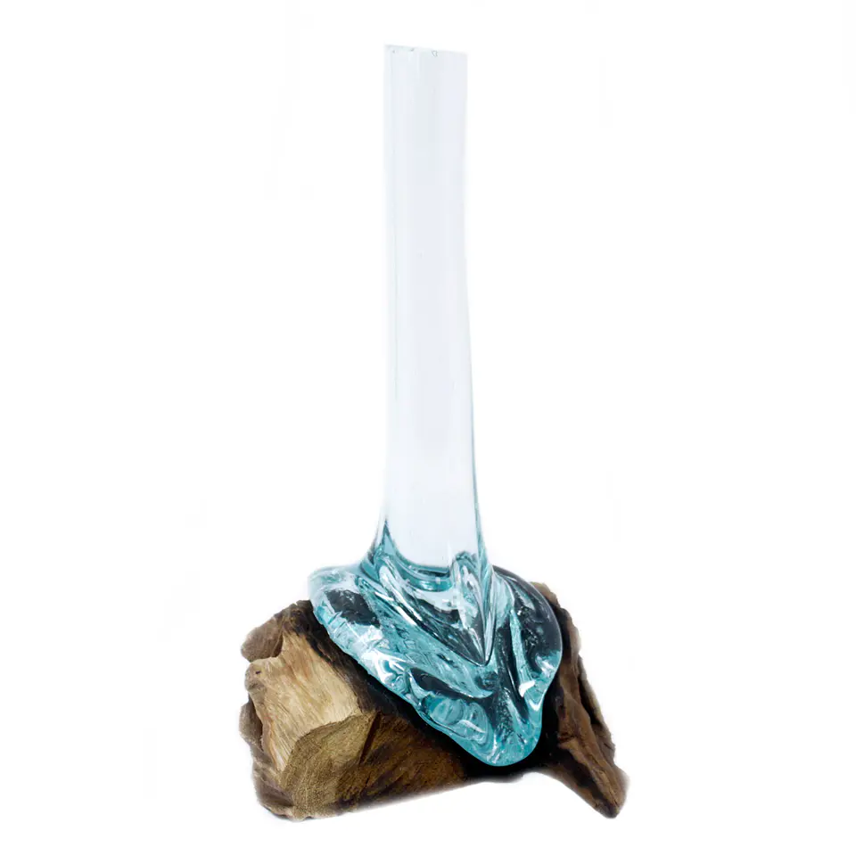 Vidro Fundido sobre Madeira de Gamal - Vaso 3