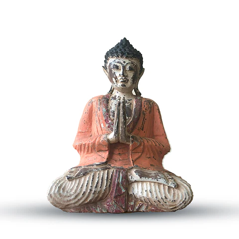 Estátua Buda Artesanal Vintage - Bem-vindo 30 cm