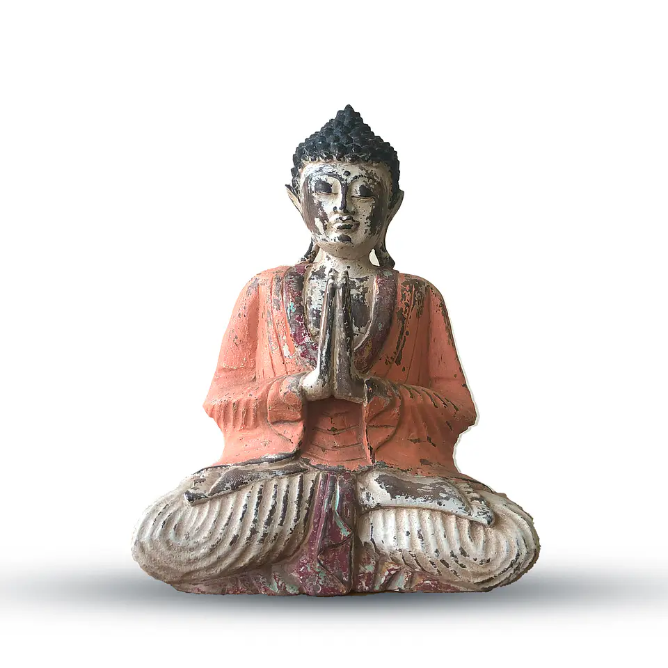 Estátua Buda Artesanal Vintage - Bem-vindo 30 cm 1
