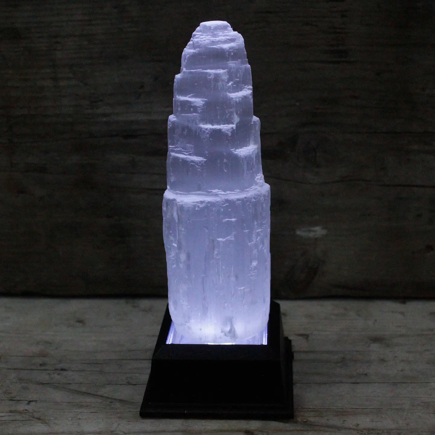 Torre de selenite natural - 15 cm 3