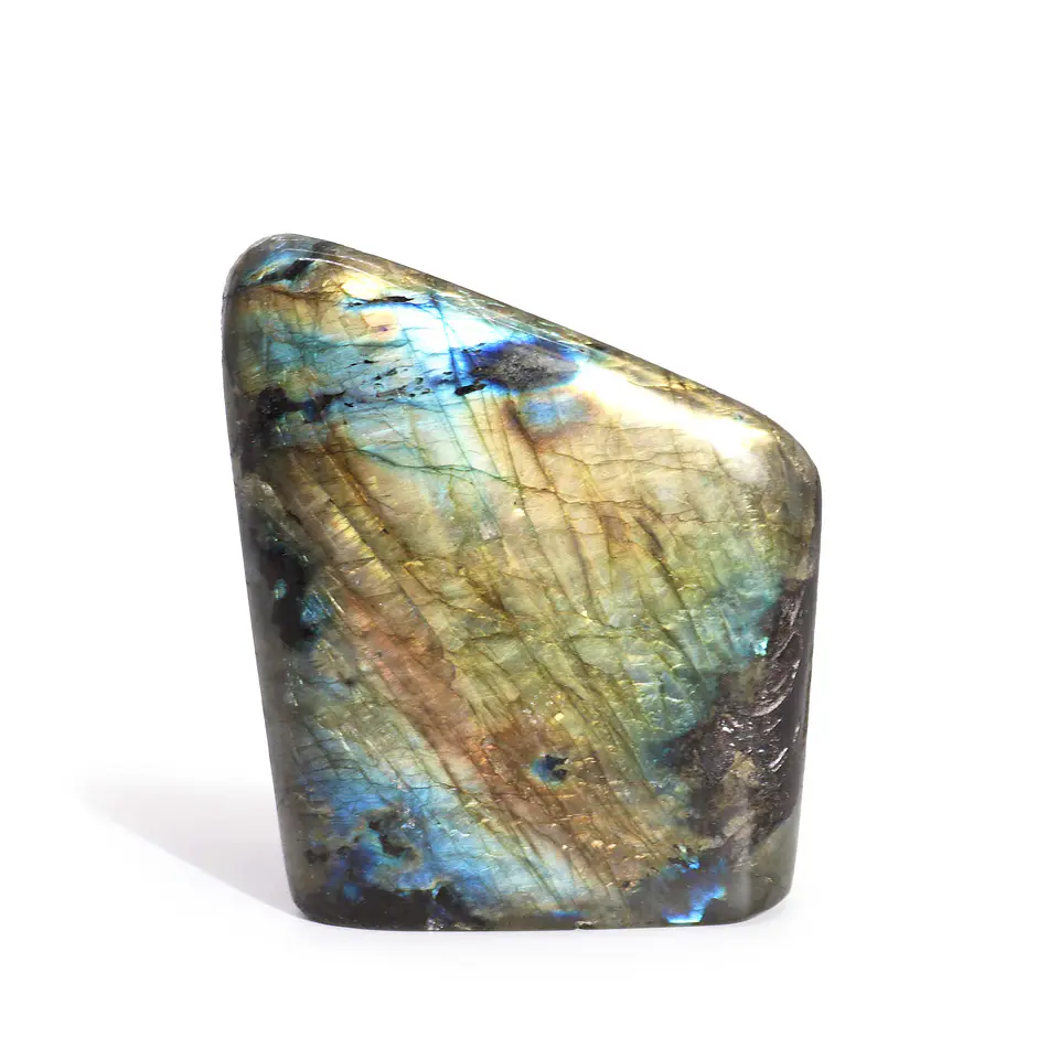 Pedra grande de labradorit de Madagáscar (aproximadamente 635-750g 80-110mm) 1