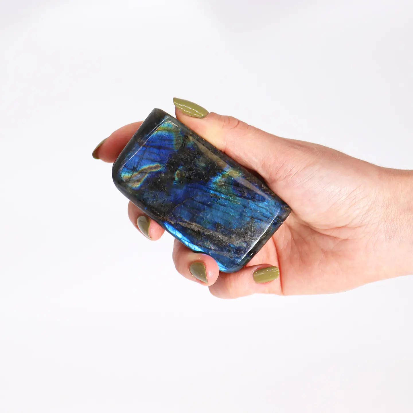 Pedras médias de labradorite de Madagáscar (aproximadamente 250-370g 65-90mm) 2