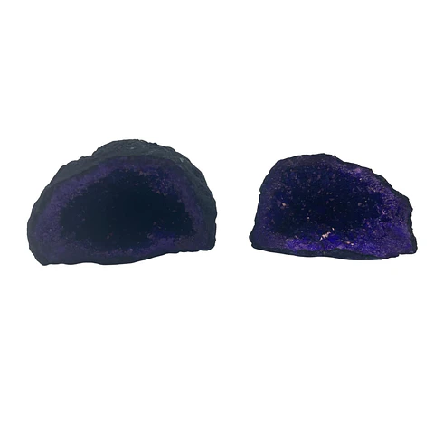 Geodos de Calcita Coloridos - Pedra Negra - Roxo (8.5X6cm) 0.2kg