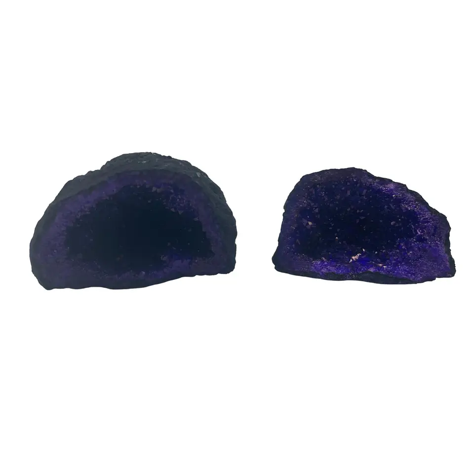 Geodos de Calcita Coloridos - Pedra Negra - Roxo (8.5X6cm) 0.2kg 1
