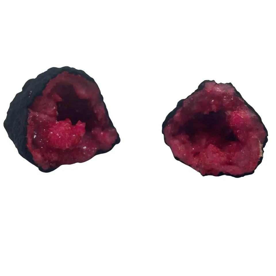 Geodos de Calcita Coloridos - Pedra Negra - Vermelho Escuro (8.5x6 (cm)) 1