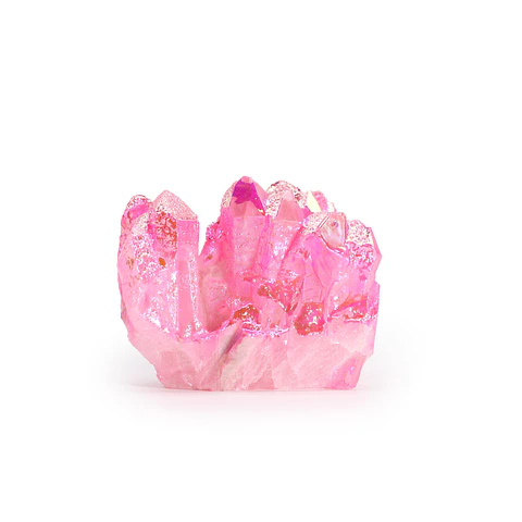 Quartzo Natural Médio Aprimorado - Quartzo Aura Rose Halo (aproximadamente 100-150gm 7-10cm)