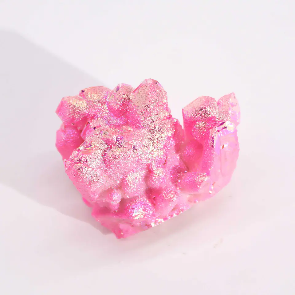 Quartzo Natural Médio Aprimorado - Quartzo Aura Rose Halo (aproximadamente 100-150gm 7-10cm) 3