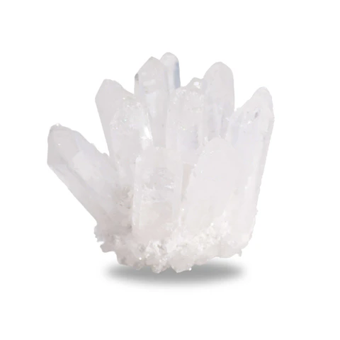 Cluster de quartzo natural feito à mão - quartzo transparente (aproximadamente 250-300gm 8cm)