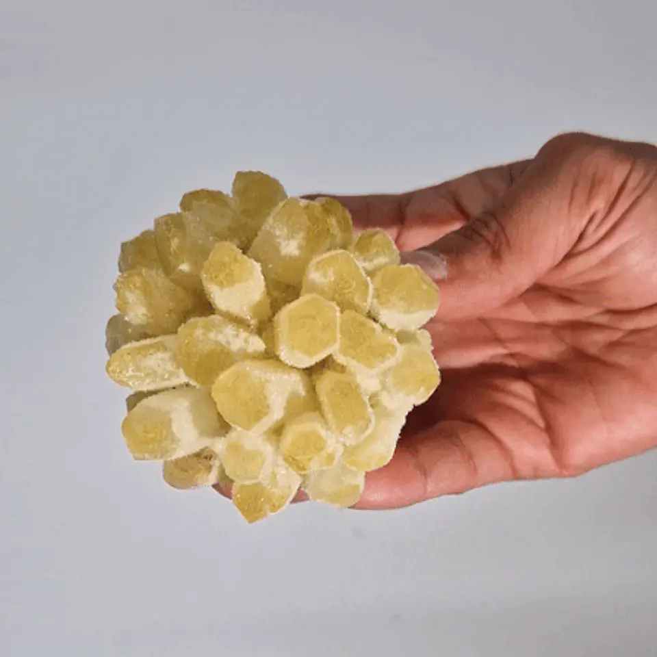 Cluster de quartzo natural feito à mão - Quartzo Amarelo Fantasma (aproximadamente 250-300gm 8cm) 2