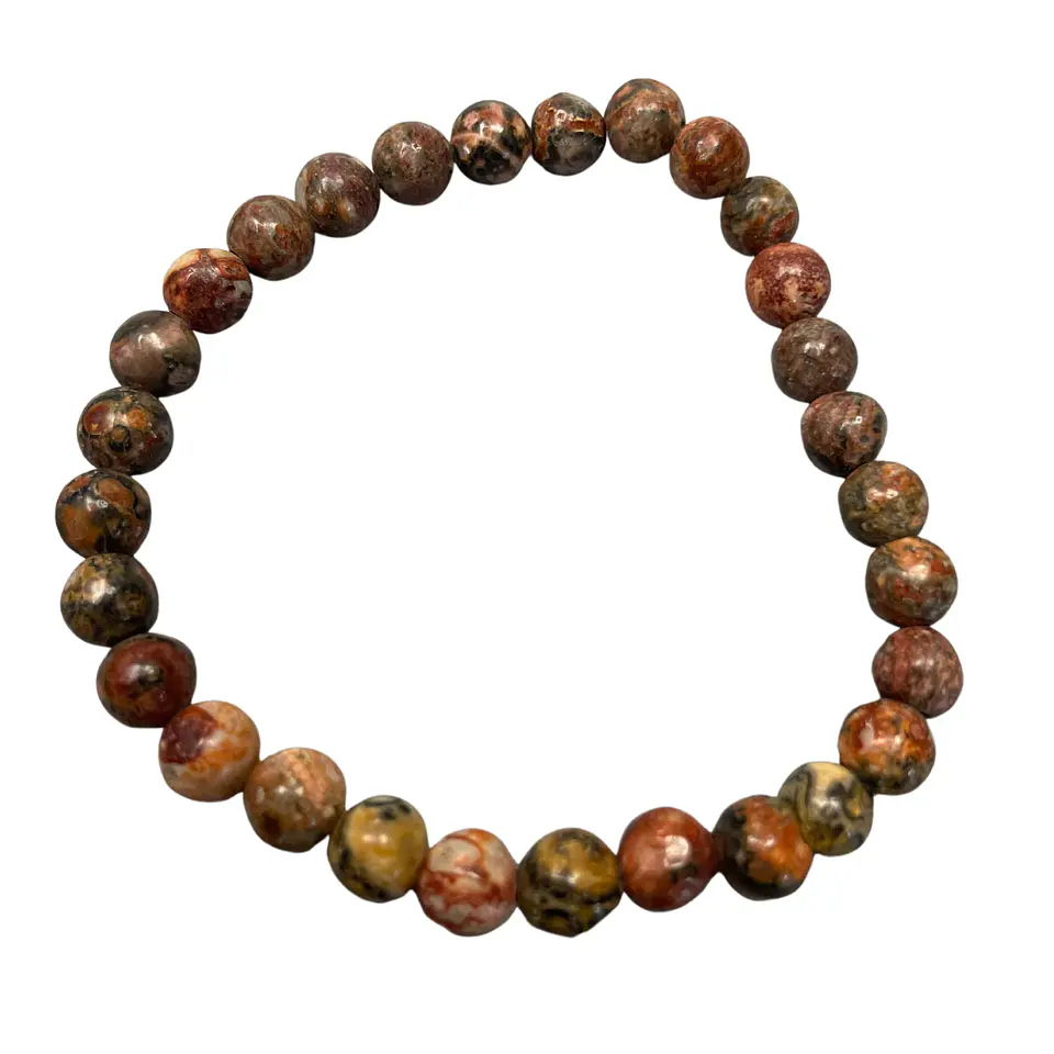 Pulseira de Manifestação de Pedras Preciosas - Pele de Leopardo - Coragem 1