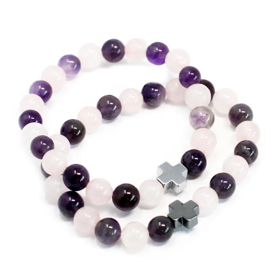 2x Pulseiras com Pedras Preciosas - Amor 2