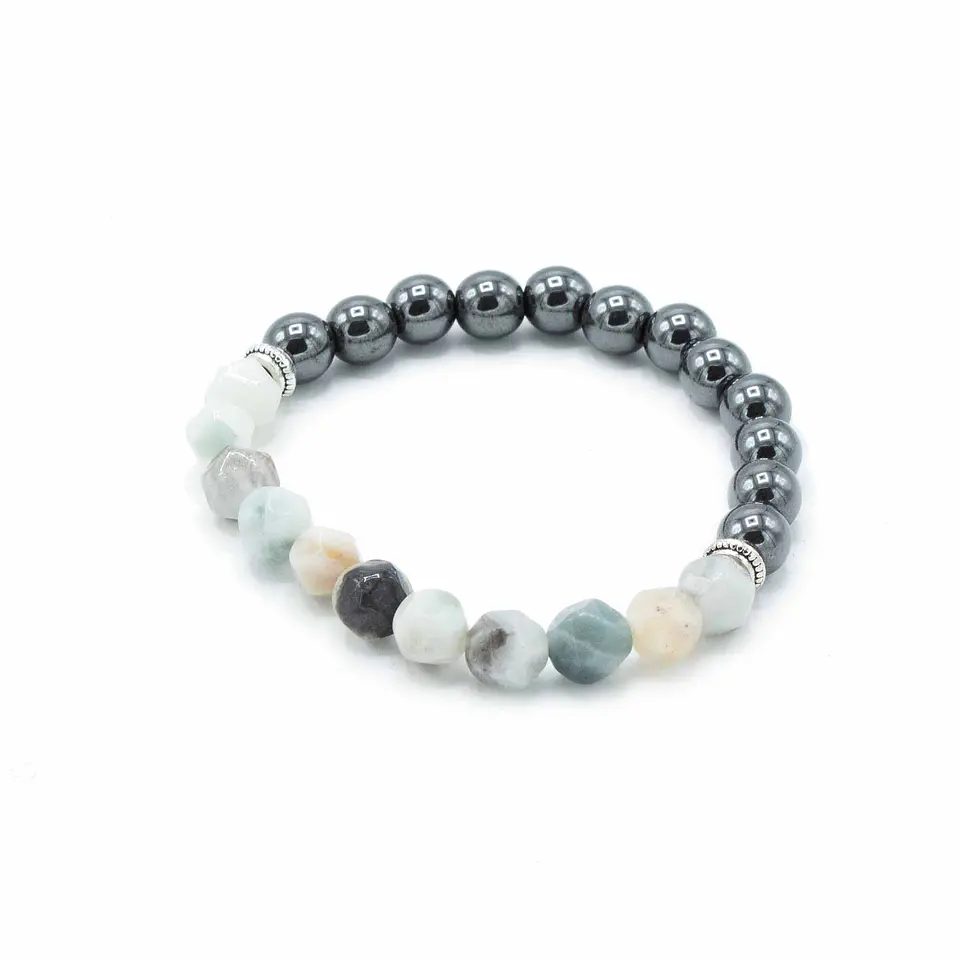 Pulseira de Pedras Preciosas Esculpidas - Jade Magnético da Montanha 2