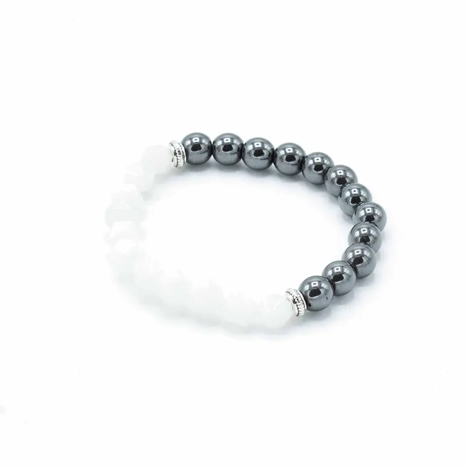 Pulseira de Pedras Preciosas Esculpidas - Pedra Magnética de Quartzo 2