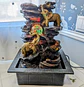Fonte de Água em Poliresina - Elefantes, Bola de Vidro e Roda d'água 35cm - Thumbnail 2
