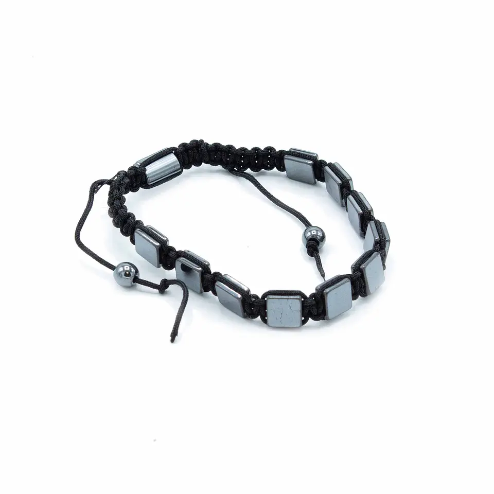 Pulseira Magnética Hematita Shamballa - Cubos Planos 2