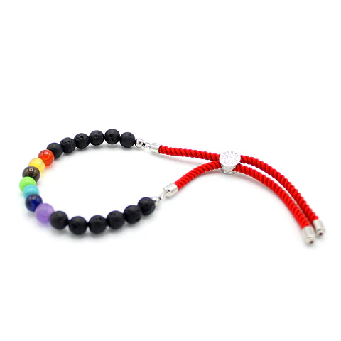 Pulseira Ajustável de Pedra Vulcânica