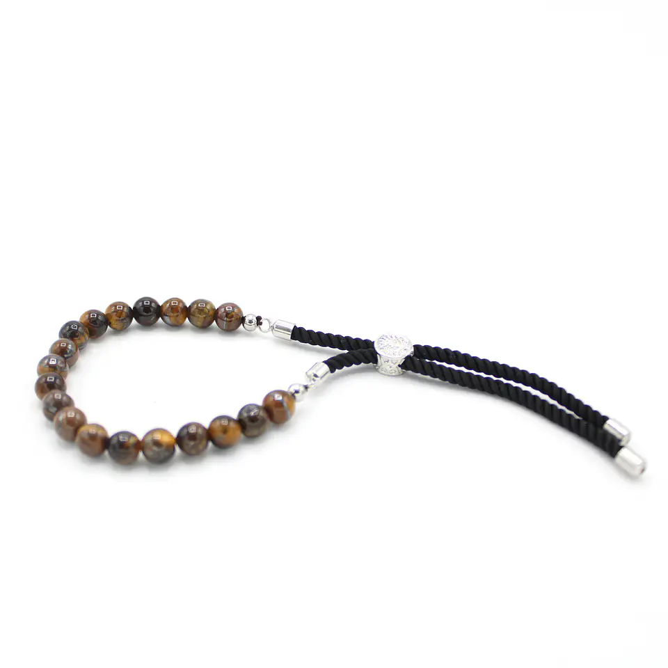 Pulseira Ajustável de Olho-de-Tigre 1