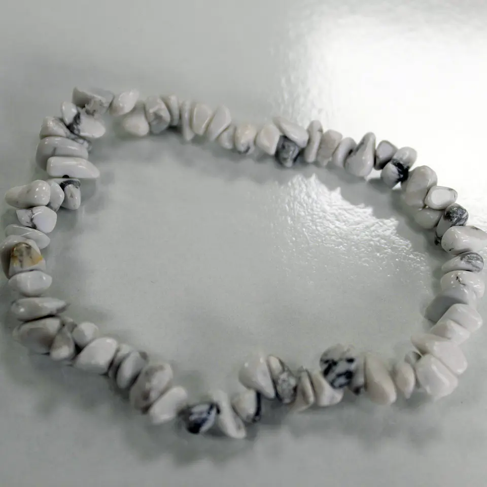 Pulseira com Fragmentos de Jaspe Branco Natural 3