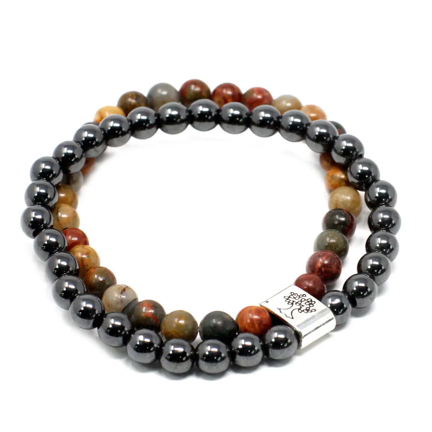 Pulseira Magnética de Pedras Preciosas - Picasso Jasper 2