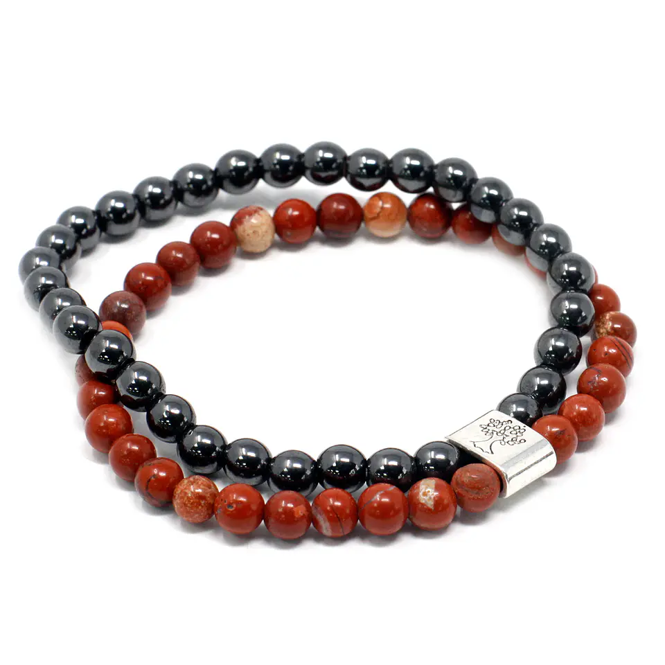 Pulseira Magnética de Pedras Preciosas - Pedra Vermelha 2